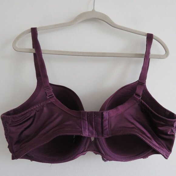 TORRID CURVE Perfect T-Shirt Bra in Microfiber Purple Shine Satin - Size 38DDD - Picture 9 of 12